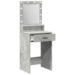vidaXL Coiffeuse Gris béton 50 x 41 x 135 cm Bois d'ingénierie