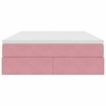 vidaXL Lit avec rangement et matelas Rose 140 x 200 cm Velours