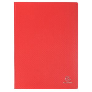Protège-documents En Polypropylène 5/10e Opak Pochettes Cristal 60 Vues - A4 - Rouge - X 12 - Exacompta