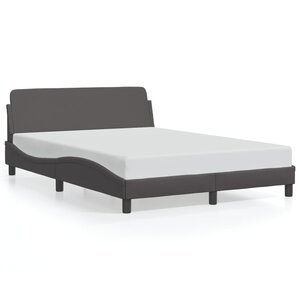 vidaXL Cadre de lit sans matelas gris 140x200 cm similicuir