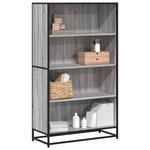 vidaXL Bibliothèque sonoma gris 80 5x35x139 cm bois d'ingénierie