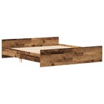 vidaXL Cadre de lit sans matelas vieux bois 180x200 cm bois ingénierie