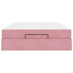 vidaXL Cadre de lit Rose 140 x 200 cm Velours