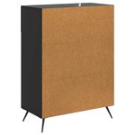 vidaXL Buffet Noir 66 x 34 5 x 90 cm Bois d'ingénierie