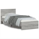 vidaXL Cadre de lit sans matelas avec lumières LED 75x190 cm