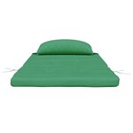 vidaXL Coussins de chaise Uni 2 Pièces Vert 58 x 77 x 4 5 cm Tissu Oxford
