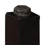 vidaXL Ensemble de bar 7 Pièces Bois de récupération Cuir véritable et toile