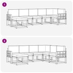 vidaXL Ensemble de canapés d'extérieur 7 pc Naturel et Crème