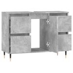 vidaXL Armoire salle de bain gris béton 80x33x60cm bois d'ingénierie