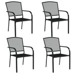 vidaXL Ensemble à manger de jardin 5 Pièces anthracite acier