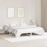 vidaXL Cadre de lit blanc 180x200 cm en pin massif.