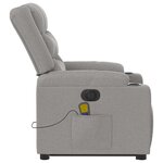 vidaXL Fauteuil inclinable de massage électrique gris nuage tissu