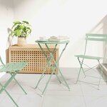 vidaXL Table bistrot Vert menthe clair Ø50x71 cm