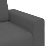 vidaXL Canapé causeuse gris foncé 180x77x82 cm tissu velours côtelé