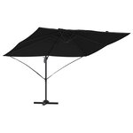 vidaXL Parasol Noir 351 x 250 x 260 cm Polyester et Aluminium