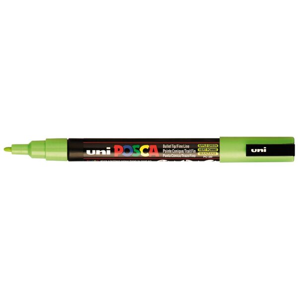 Marqueur pointe conique fine pc3m 0 9 - 1 3mm vert pomme x 6 POSCA