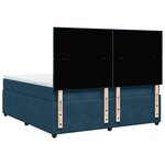vidaXL Sommier à lattes de lit et matelas Bleu foncé 180x200cm Velours