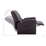 vidaXL Chaise inclinable Marron Similicuir