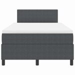 vidaXL Lit à ressorts Gris foncé 193 x 120 x 88 cm