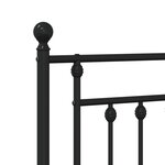 vidaXL Tête de lit métal noir 107 cm