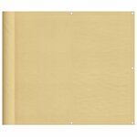 vidaXL Écran de balcon sable 90x700 cm 100  polyester oxford