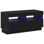 vidaXL Meuble TV Noir 80 x 35 x 40 cm Bois d'ingénierie
