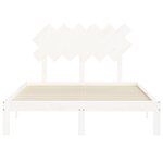 vidaXL Cadre de lit sans matelas blanc 120x200 cm bois de pin massif