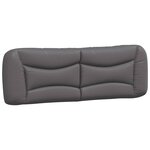 vidaXL Cadre de lit sans matelas Hvar gris 160x200 cm similicuir
