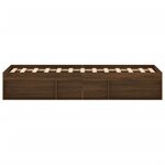 vidaXL Cadre de lit chêne marron 120x200 cm