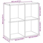 vidaXL Étagère séparatrice de pièce chêne artisanal 69 5x29x69 5 cm