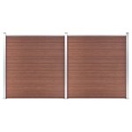 vidaXL Clôture de jardin WPC 353x186 cm Marron