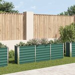 vidaXL Lit surélevé de jardin Acier galvanisé 240x40x77 cm Vert