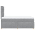 vidaXL Sommier à lattes de lit et matelas gris clair 120x190 cm tissu