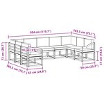 vidaXL Ensemble de canapés d'extérieur 9 Pièces Blanc et crème