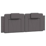vidaXL Cadre de lit avec LED sans matelas gris 140x190 cm