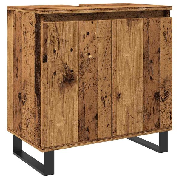 vidaXL Armoire de salle de bain vieux bois 58x33x60 cm bois ingénierie
