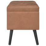 Banquette pouf tabouret meuble tabourets de rangement 3 Pièces marron synthétique 3002180