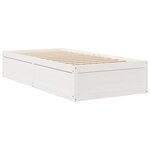 vidaXL Lit avec matelas blanc 90x190 cm bois massif de pin