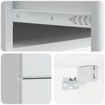 vidaXL Cabinet de chevet mural 2 Pièces Blanc 34 5 x 33 x 40 cm