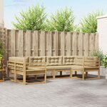 vidaXL Ensemble de canapés d'extérieur 6 pc Blanc et Beige