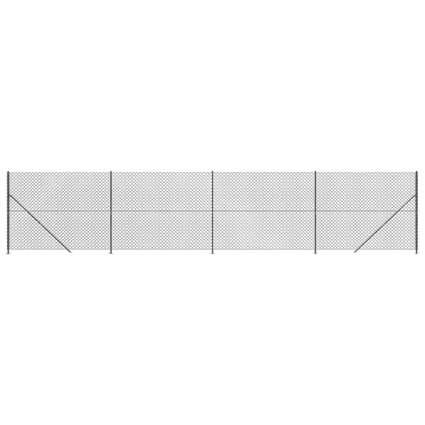 vidaXL Clôture à mailles losangées avec bride anthracite 2 2x10 m