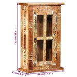 vidaXL Armoire murale Bois massif de récupération 44 x 21 x 72 cm