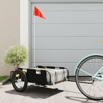 vidaXL Remorque de vélo noir tissu oxford et fer