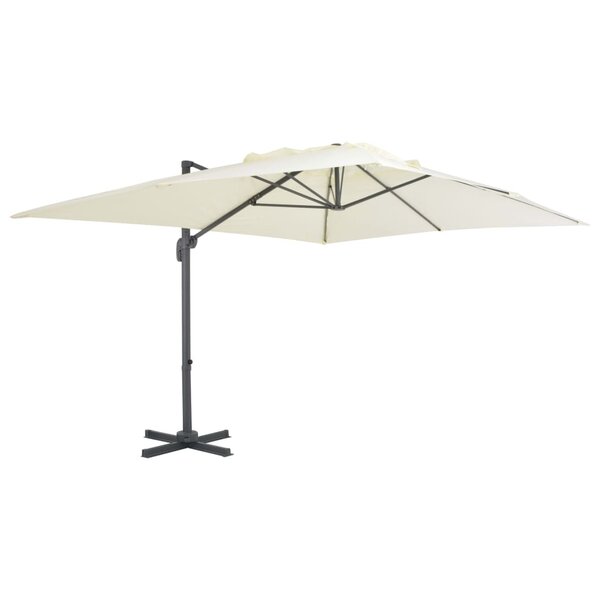 vidaXL Parasol de jardin déporté avec mât en aluminium 400 x 300 cm Sable