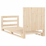 vidaXL Cadre de lit sans matelas avec tête de lit 90x200 cm