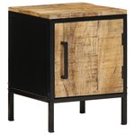 vidaXL Table de chevet 30 x 30 x 40 cm en bois de mangue brut
