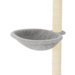 vidaXL Arbre à chat avec griffoirs en sisal Gris clair 95 cm