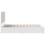 vidaXL Lit de Rangement Blanc 120 x 190 cm Bois d'ingénierie