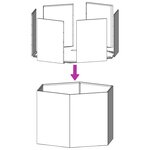 vidaXL Jardinière blanc hexagone 104x90x45 cm acier