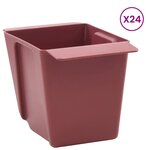 vidaXL Caisses à fleurs pour palettes Euro 24 pc Marron Polypropylène